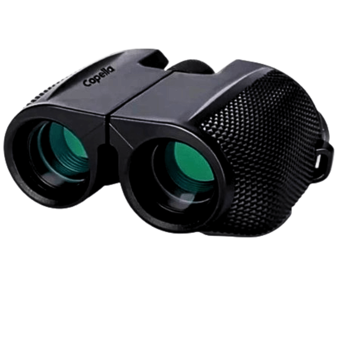 Capella 10×25 Compact Hiking Binoculars (BaK4, FMC, IPX5) – Lightweight, Sharp to 1000m